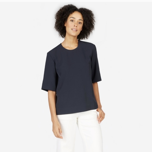 Everlane Tops - Everlane Japanese GoWeave Zip Back Tee, Sz 6